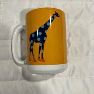 Giraffe Design Yellow and Blue Mug